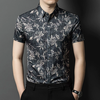 Họa tiết hoa đen xám 2307