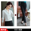 Áo sơ mi trắng dài tay + quần đen