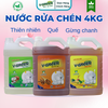 Rửa chén khử mùi tanh Gừng Chanh, Thiên Nhiên, Quế 4Kg