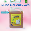 Rửa chén khử mùi tanh Gừng Chanh, Thiên Nhiên, Quế 4Kg