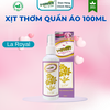 Xả Vải khô/ Xịt Thơm Quần Áo hương Garden, Romantic, Roshi-Tara, La Royal 100ml