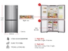 Tủ lạnh LG inverter 530L 4 cửa GR-B53PS