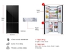 3T19400 Tủ lạnh Panasonic Inverter 510 lít Multi Door NR-X561BK-VN​