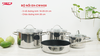 AGD1550 Bộ nồi 4 (3 nồi, 1 chảo): EH-WF4430 - Inox430