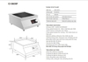 3TGD6050 Bếp từ công nghiệp 1 vùng nấu 3600W Kocher CI-3600F
