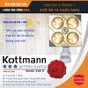 11TGD860 K4BG - KOTTMANN 4 bóng vàng, công tắc. Công suất 1140w. Bảo hành 3 năm