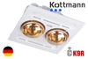 3TGD1150 Đèn sưởi 2 bóng Kottmann âm trần K9R (có điều khiển từ xa)