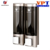 Bình đựng xà phòng đôi 200ml màu trắng bạc