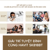 Loa Karaoke Mini HAVIT SK818, BT 5.4, Màng Loa 57mm, Công Suất 5W, Âm Thanh Sống Động, Nghe Đến 8H - Hàng Chính Hãng (2 Mic)