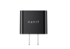Cốc Sạc 2 Cổng HAVIT H131P, Ai Power, Công Suất Tối Đa 12W - Hàng Chính Hãng (Đen)