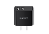 Cốc Sạc 2 Cổng HAVIT H131P, Ai Power, Công Suất Tối Đa 12W - Hàng Chính Hãng (Đen)