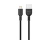 Cáp Sạc A to Lightning HAVIT JS314 Độ Dài 1m, Bện Nylon Cao Cấp - Hàng Chính Hãng (Đen)