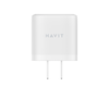 Cốc Sạc 2 Cổng HAVIT UC166, Sạc Nhanh Type C Power Delivery 20W, Cổng USB-A 12W - Hàng Chính Hãng (Trắng)