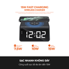 Sạc Không Dây 6 In 1 HAVIT W320, Sạc Nhanh 15W, Tích Hợp Báo Thức + Đèn Ngủ RGB Màu Sắc - Chính Hãng Dizigear