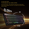 BÀN PHÍM GAMING HE MAD TITAN68 TURBO, Polling Rate 8K, Độ Chính Xác 0.001mm, Scan Rate 512K, Độ Trễ 0.08ms, RGB 16.8 triệu màu, Tốc độ quét phím đơn WASD 4096K