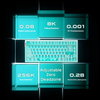 Bàn Phím Gaming HE Atk Rs7 Air, Polling Rate 8K, Độ Chính Xác 0.001mm, Scan Rate 256K, Độ Trễ 0.08ms, RGB 16.8 triệu màu