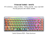 BÀN PHÍM GAMING HE MAD TITAN68 TURBO, Polling Rate 8K, Độ Chính Xác 0.001mm, Scan Rate 512K, Độ Trễ 0.08ms, RGB 16.8 triệu màu, Tốc độ quét phím đơn WASD 4096K