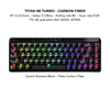 BÀN PHÍM GAMING HE MAD TITAN68 TURBO, Polling Rate 8K, Độ Chính Xác 0.001mm, Scan Rate 512K, Độ Trễ 0.08ms, RGB 16.8 triệu màu, Tốc độ quét phím đơn WASD 4096K