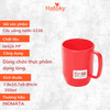 Cốc Nhựa Inomata Mug Cup Màu Đỏ 350ml