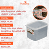 Hộp thực phẩm vuông INOMATA chịu nhiệt lò vi sóng dung tích 1600ml