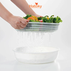 Khay Đựng Rau Củ Quả 2 Lớp Hình Tròn 1.8L