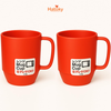 Cốc Nhựa Inomata Mug Cup Màu Đỏ 350ml