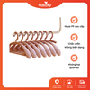 Bộ 5 móc treo quần áo chống trượt tiện dụng - màu cà phê