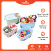 Thùng đựng đồ chơi cho bé có bánh xe 620 - màu hồng