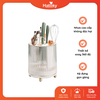 Kệ để dao muỗng đũa nhà bếp xoay 360 - Màu Trắng