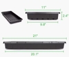 Khay gieo hạt B6  bằng nhựa dày 550 x 280mm màu đen