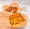 DNP3-21.5X15.8X6.3 cm  Khay giấy Kraft chống thấm nước in tùy chỉnh Mang đi màu nâu Hộp đựng thức ăn mang đi dùng được trong lò vi sóng
