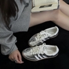 Giày Adidas Samba OG BẠC Silver Metallic Cracked JR0035