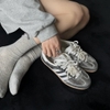 Giày Adidas Samba OG BẠC Silver Metallic Cracked JR0035