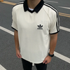 Áo Polo Adidas Ngắn Tay BE ĐEN Waffle - JV9265