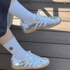 Giày Adidas Samba OG BẠC Silver Metallic Cracked JR0035