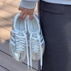 Giày Adidas Samba OG BẠC Silver Metallic Cracked JR0035