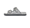 Dép MLB Double Slide Jacquard Diamond Monogram NY XÁM - 3ALPCTM33-50BKS
