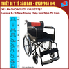 Lucass X-75 New - Xe Lăn Cơ Bản Cho Người Khuyết Tật - Khung Thép Sơn Nệm PU Cam Có Thắng