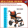 Lucass X-61 - Xe Lăn Cơ Bản Cho Người Khuyết Tật -  Khung Thép Mạ Sơn Tĩnh Điện Bánh Nhỏ Nệm PU Có Thắng