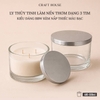 Ly Thủy Tinh Làm Nến Thơm Kiểu Bath & Body Works Kèm Nắp Thiếc Màu Bạc
