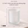 Ly Thủy Tinh Làm Nến Thơm 10oz - Loại Nhám Mờ (Frosted)