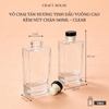 Vỏ Chai Tán Hương Tinh Dầu Vuông Cao Kèm Nút Chặn 140ml - Clear