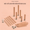 Bấc Nến Gỗ Kèm Đế Kim Loại - Dụng Cụ Làm Nến Thơm Handmade