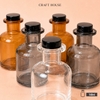 Vỏ Chai Tán Hương Tinh Dầu Dạng Tròn, Màu Clear 140ml - Kèm Nút Chặn - M01