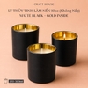 Ly Thủy Tinh Làm Nến Thơm 300ml Matte Black + Gold Inside