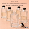 Vỏ Chai Tán Hương Tinh Dầu Vuông Cao Kèm Nút Chặn 140ml - Clear