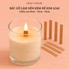 Bấc Nến Gỗ Kèm Đế Kim Loại - Dụng Cụ Làm Nến Thơm Handmade