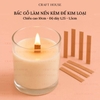 Bấc Nến Gỗ Kèm Đế Kim Loại - Dụng Cụ Làm Nến Thơm Handmade - 15mm x 100mm