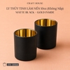 Ly Thủy Tinh Làm Nến Thơm 300ml Matte Black + Gold Inside