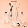 Vỏ Chai Tán Hương Tinh Dầu Vuông Cao Kèm Nút Chặn 140ml - Clear